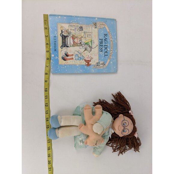 Vintage Ivy Cottage Violet Pickles Miss Biscuit Rag Doll with Teddy Bear 12” - Picture 10 of 10